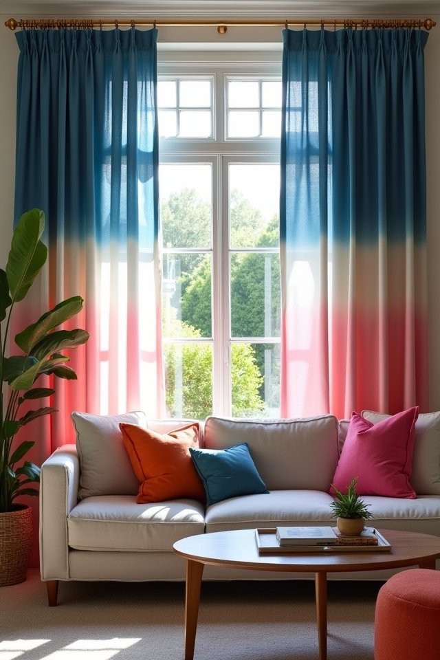 vibrant gradient curtain design