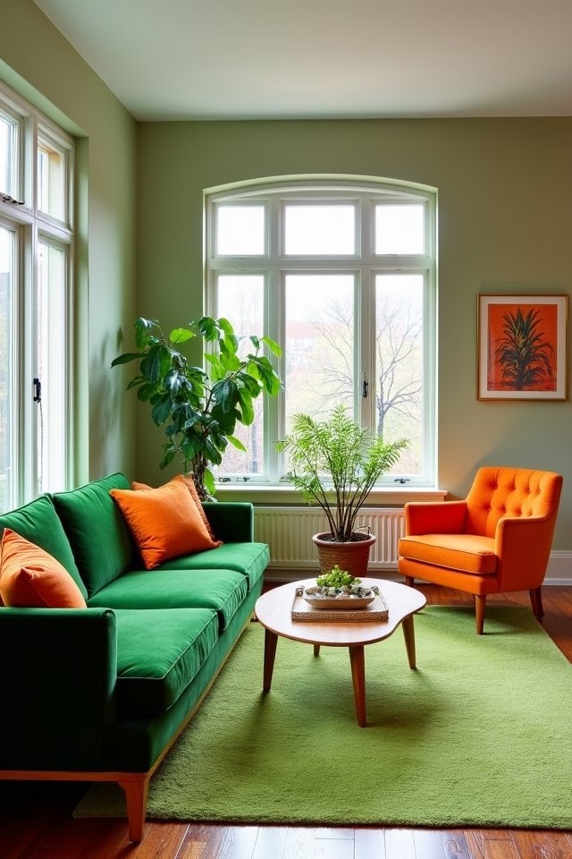 vibrant green and orange zones