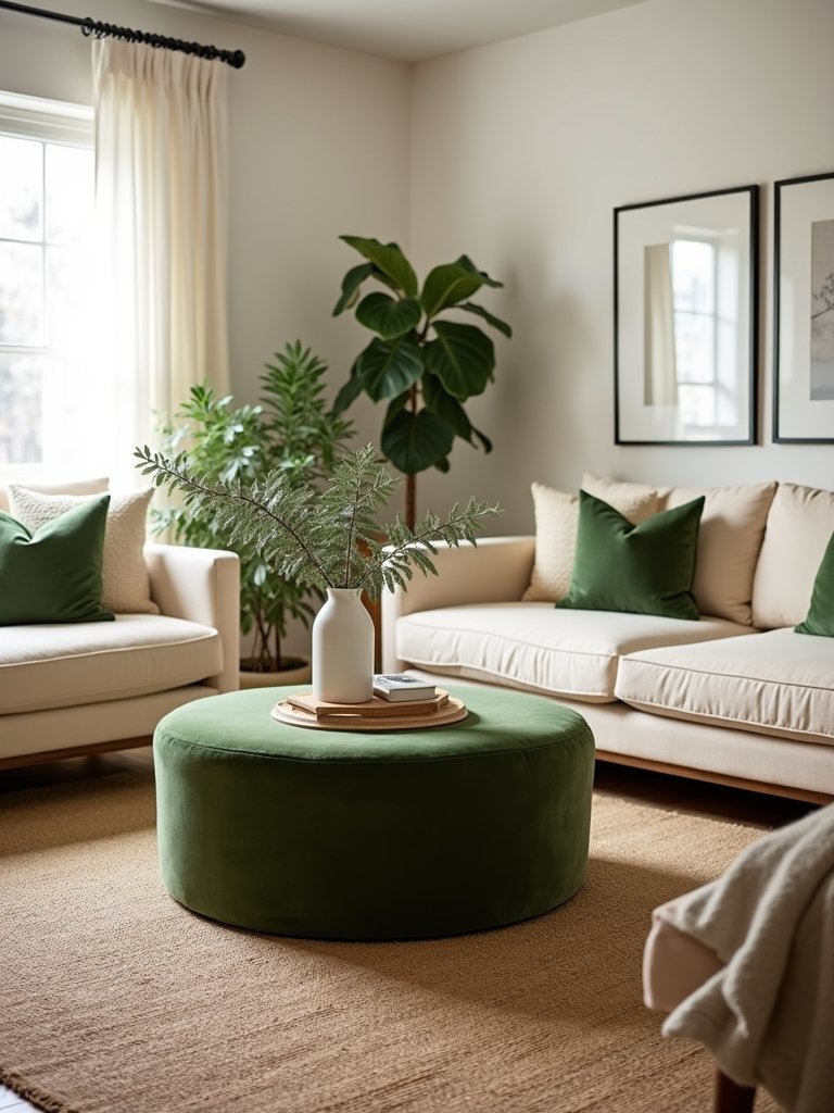 vibrant green coffee table