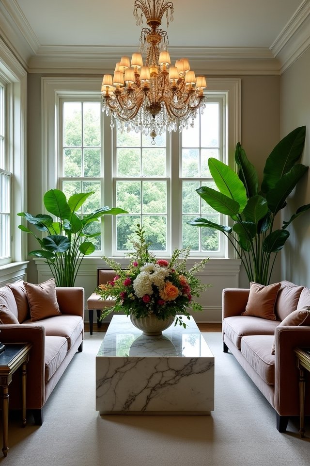 vibrant greenery and florals