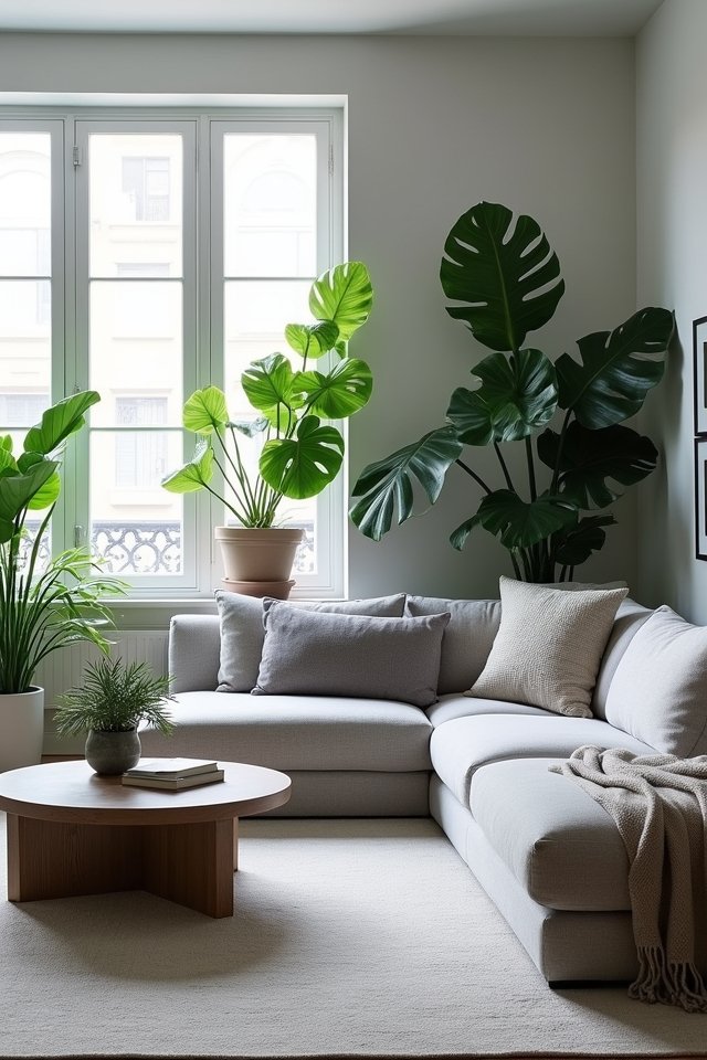 vibrant greenery in minimalism