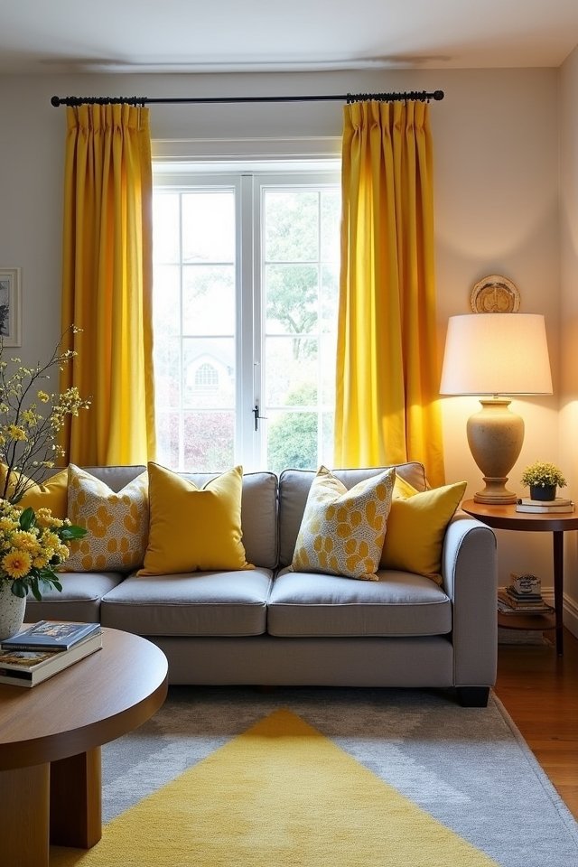 vibrant grey and yellow patterns