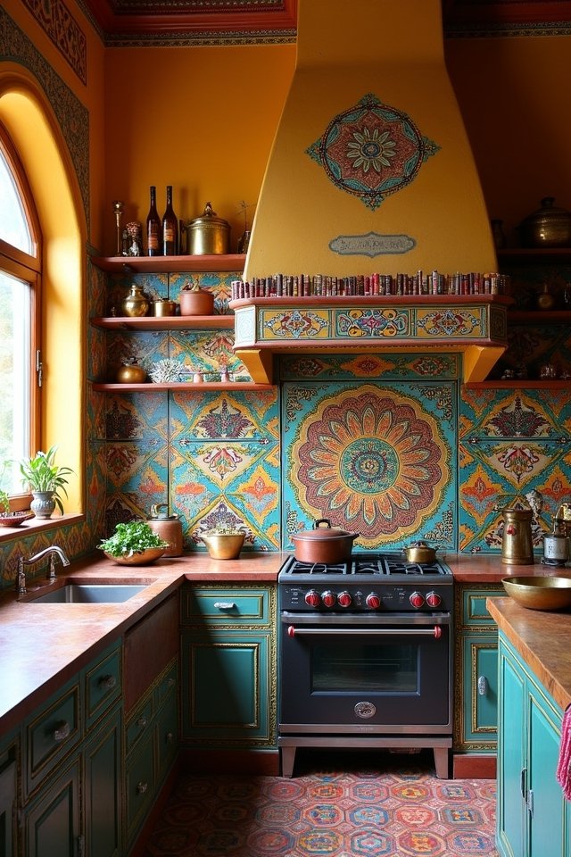 vibrant hand painted tile designs