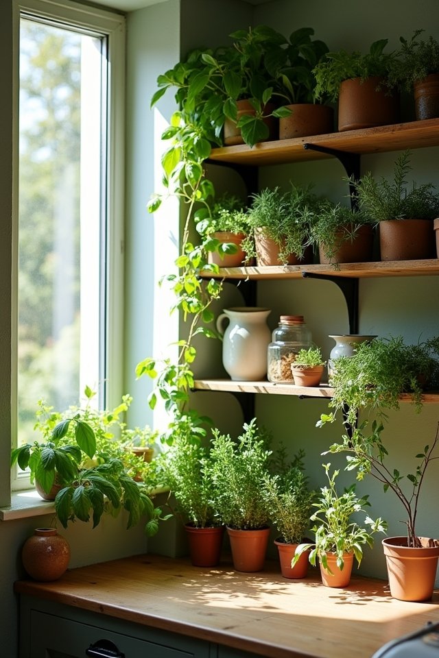 vibrant herb displays enhance