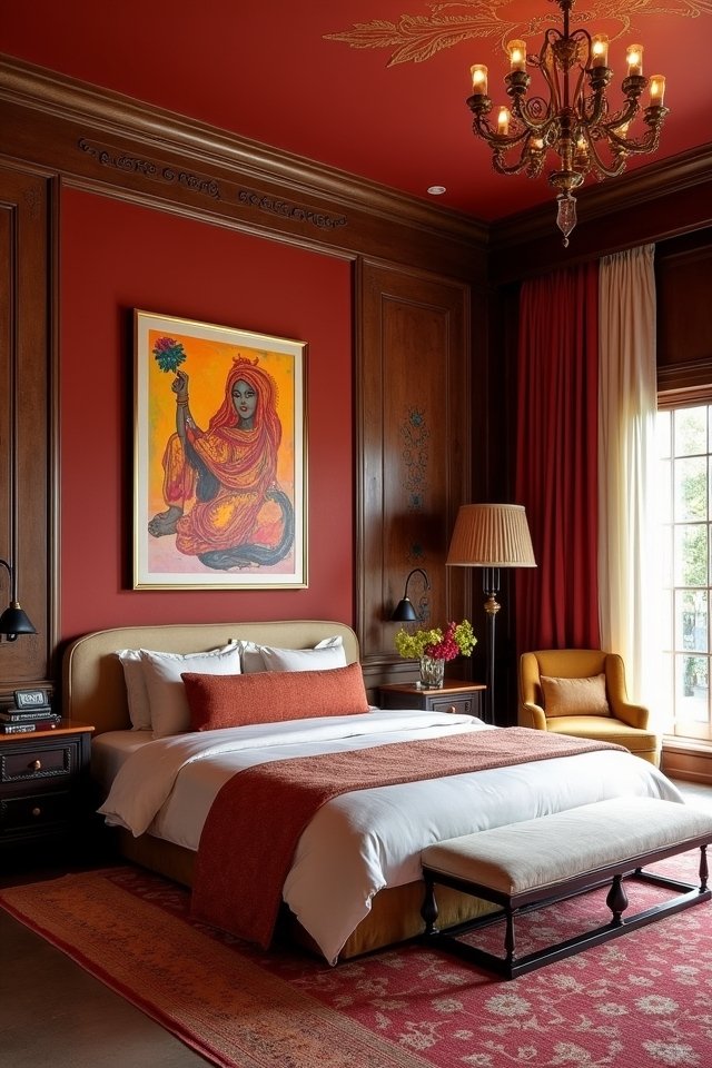 vibrant indian inspired wall art