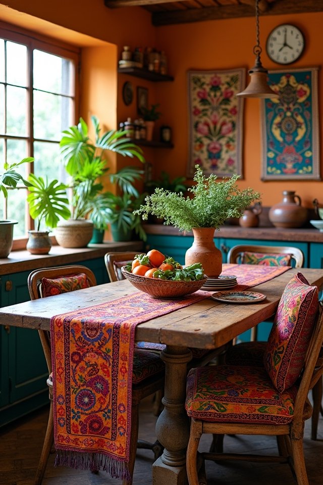 vibrant indian textile decor