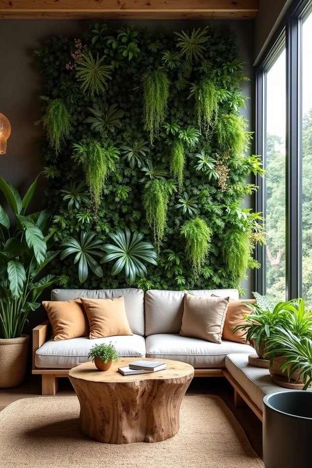 vibrant indoor vertical garden