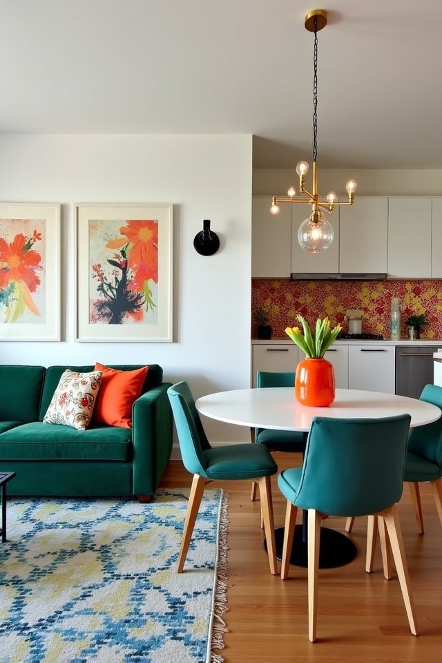 vibrant kitchen color accents