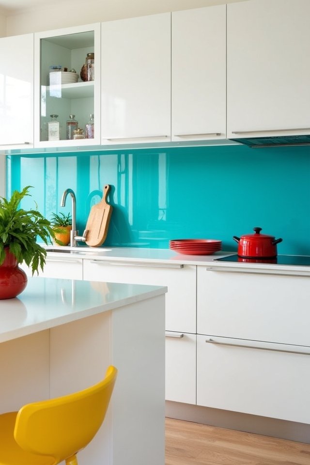 vibrant kitchen color accents