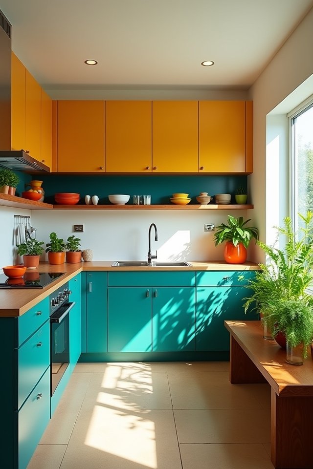 vibrant kitchen color accents