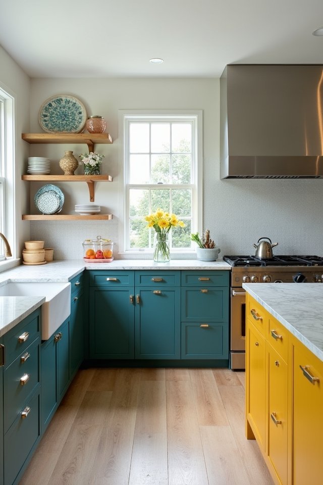 vibrant kitchen color accents