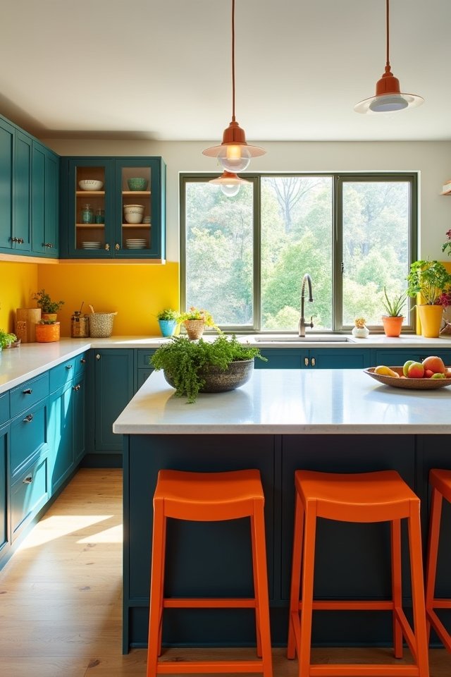 vibrant kitchen color accents