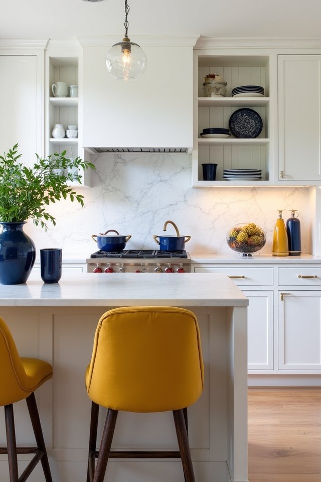 vibrant kitchen color accents