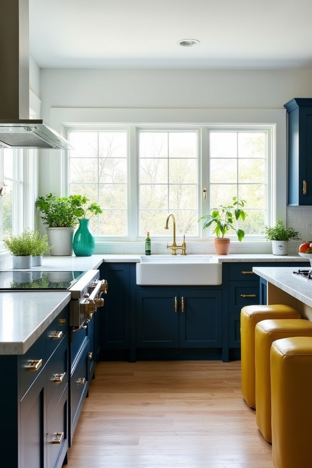 vibrant kitchen color accents