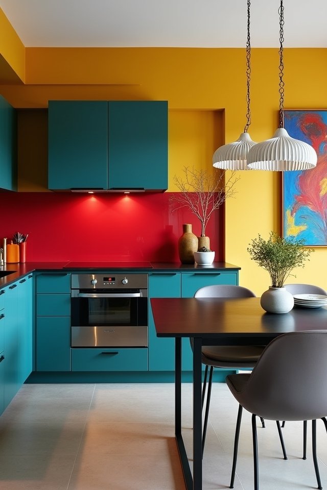vibrant kitchen color combinations