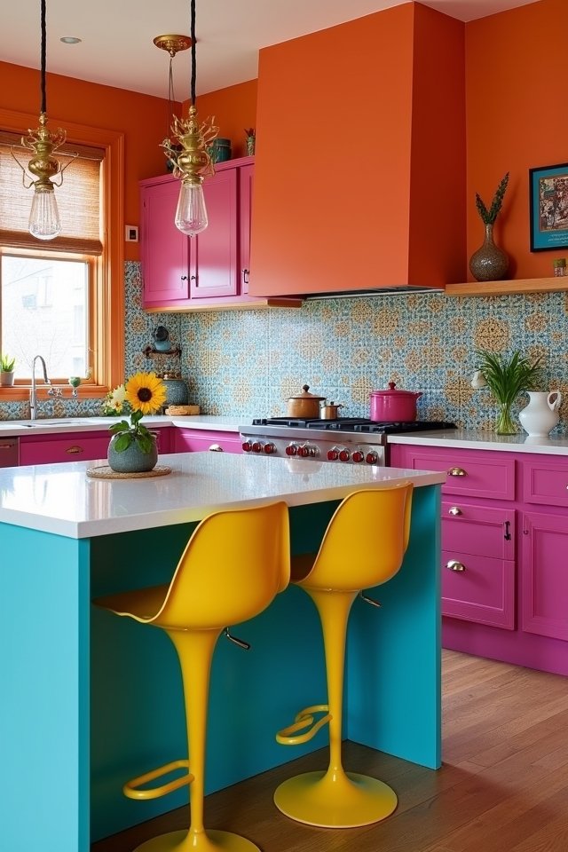 vibrant kitchen color combinations