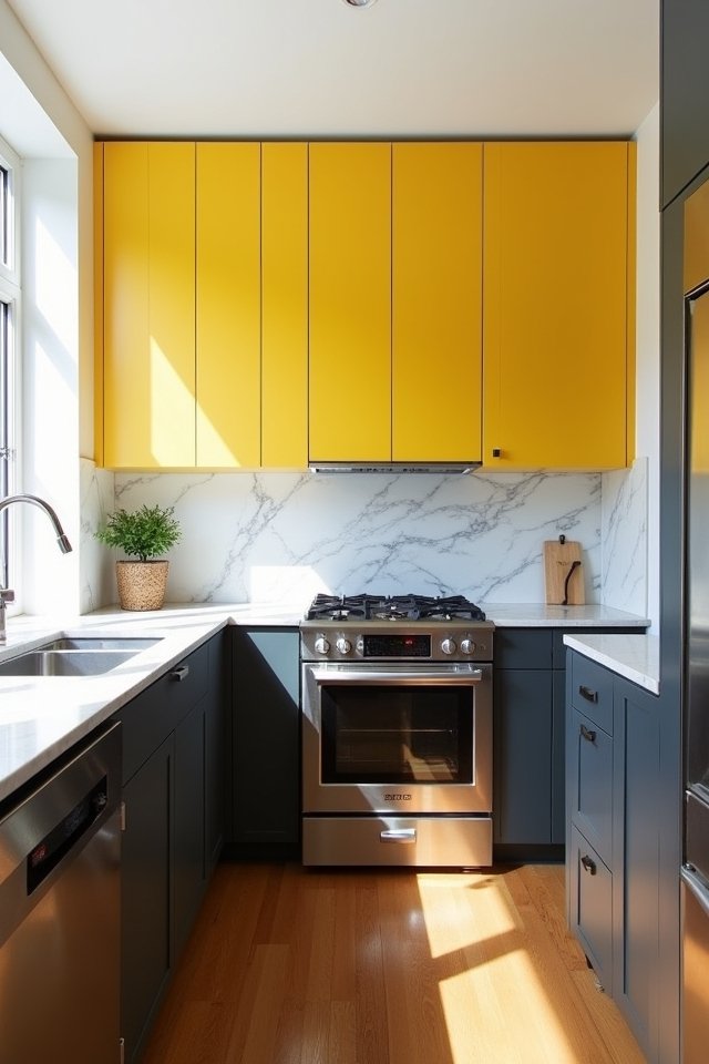 vibrant kitchen color contrast