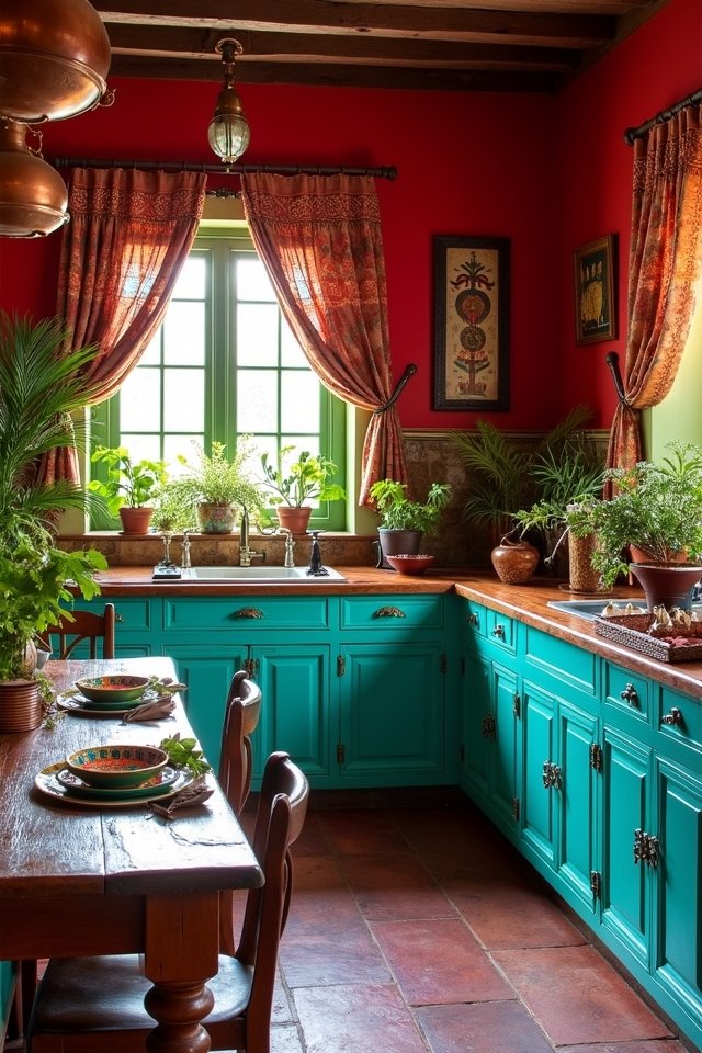 vibrant kitchen color transformation