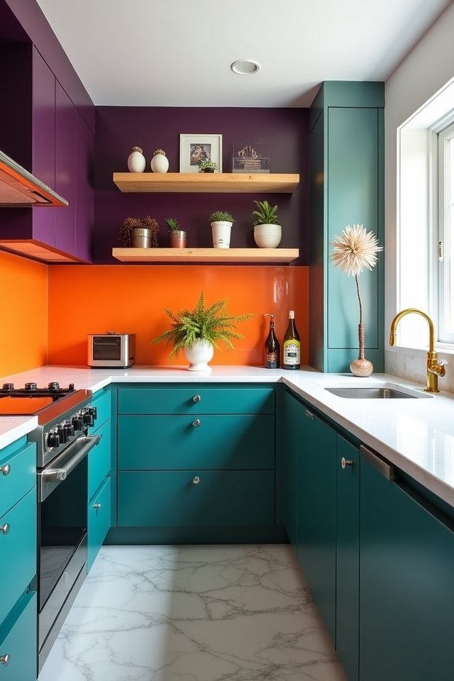 vibrant kitchen color transformations