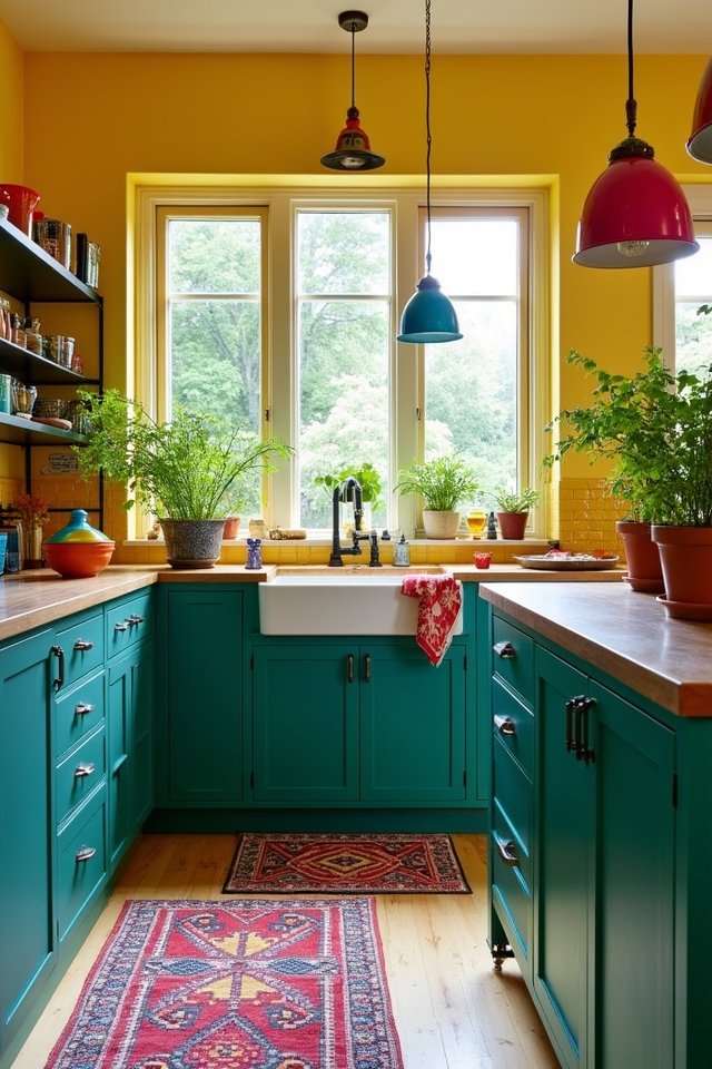 vibrant kitchen color transformations