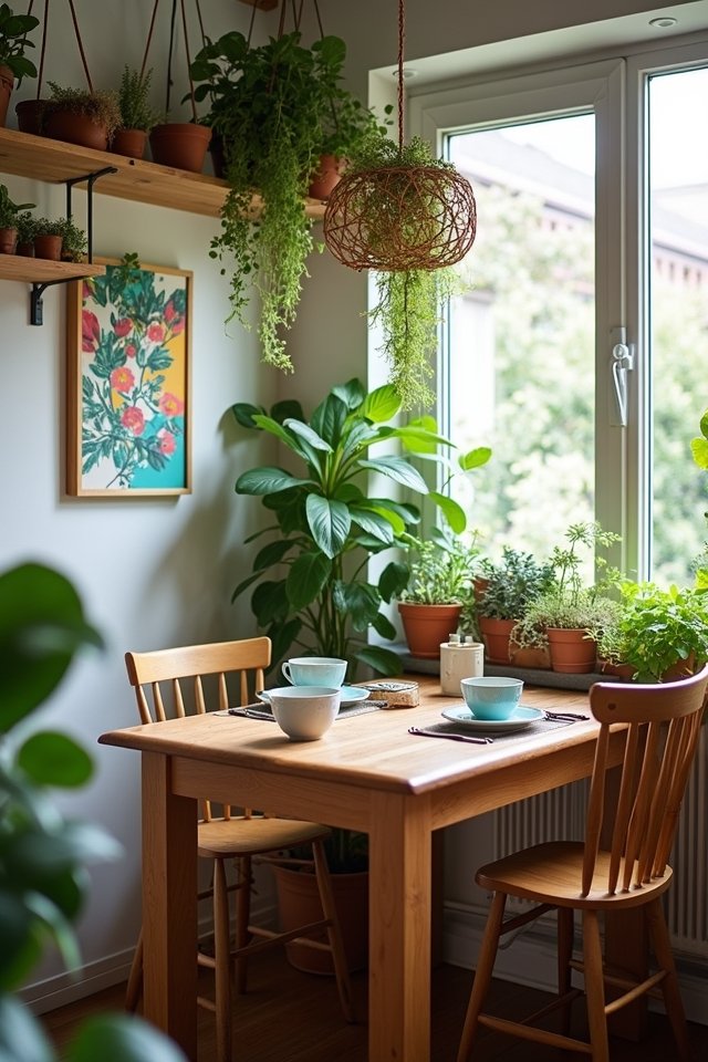 vibrant kitchen decor plants