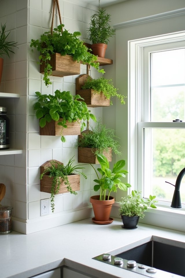 vibrant kitchen herb garden