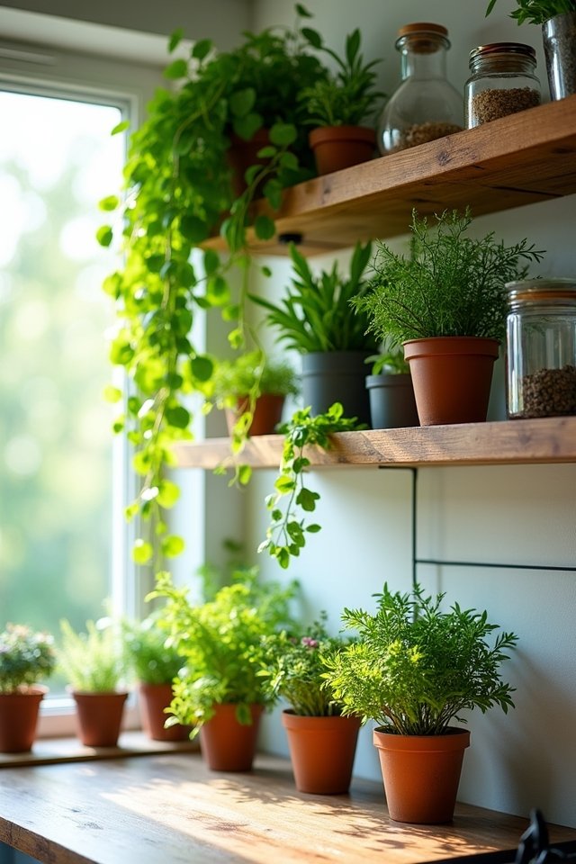 vibrant kitchen herb garden
