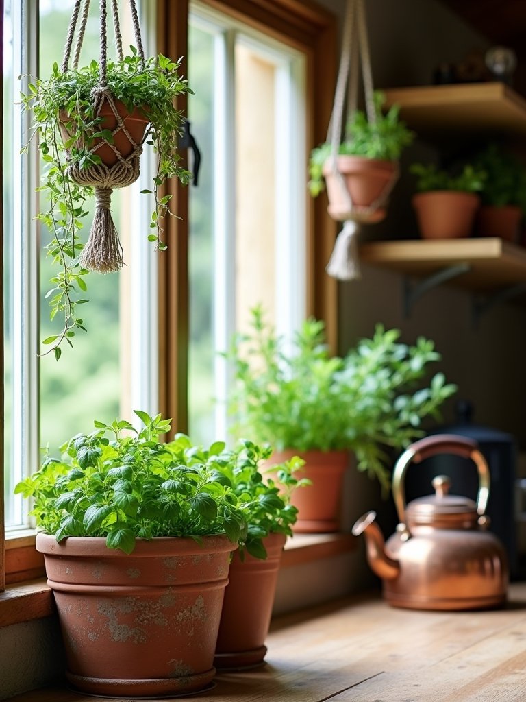 vibrant kitchen herb oasis