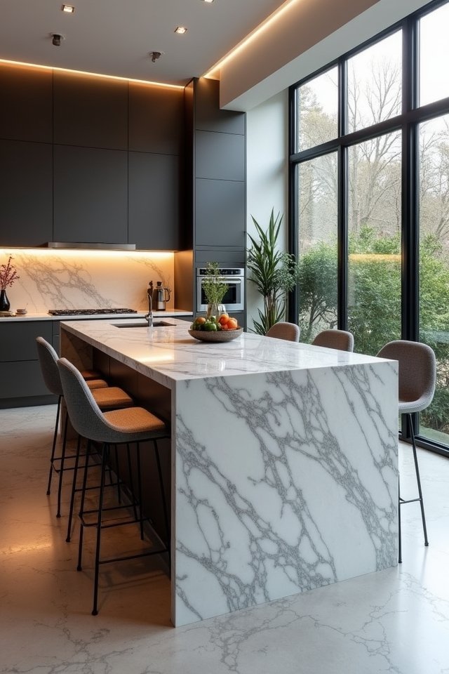 vibrant kitchen island design