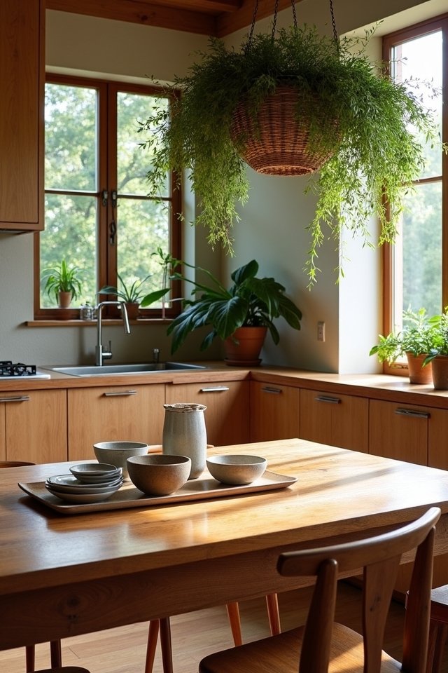 vibrant kitchen with greenery