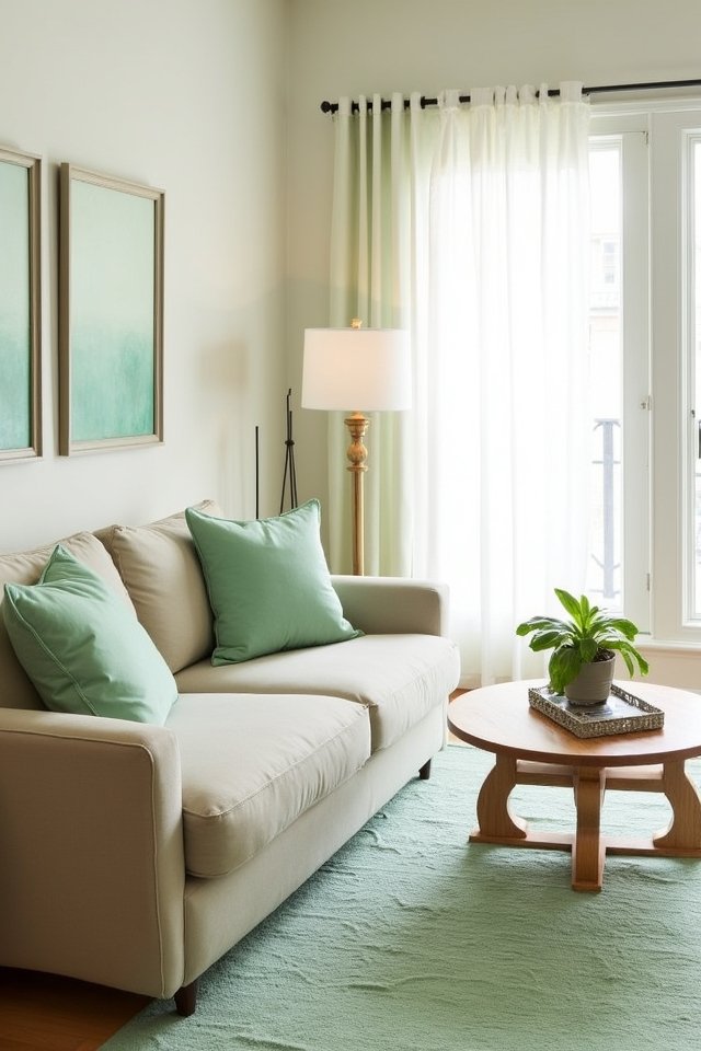 vibrant light green accents