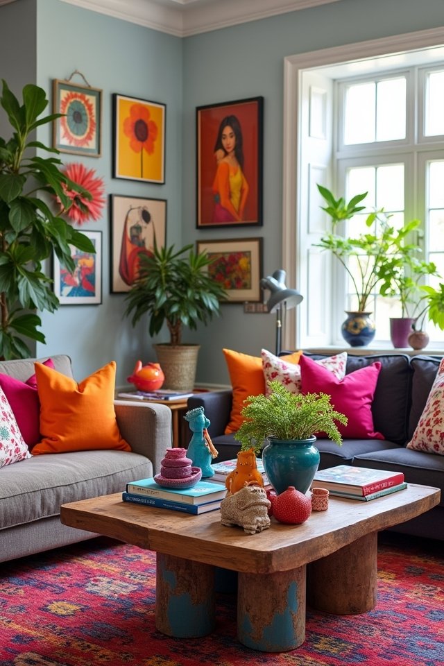 vibrant living room accessories