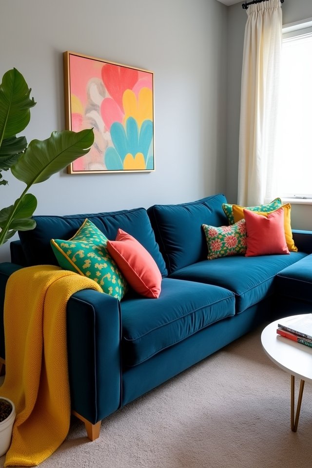 vibrant living room accessories