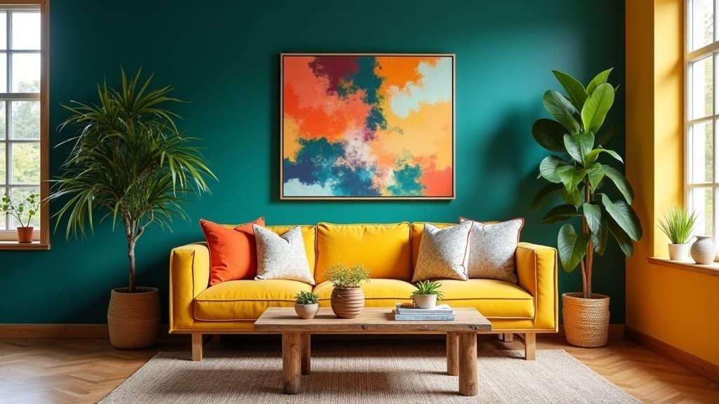 vibrant living room colors