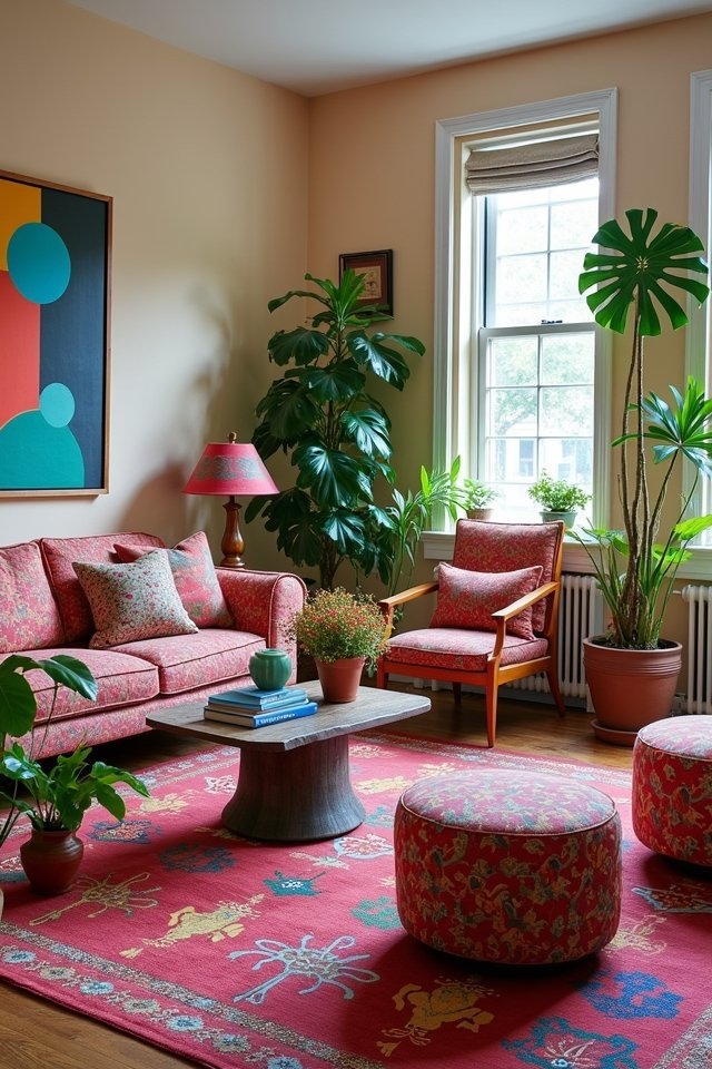 vibrant living room decor