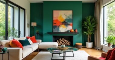 vibrant living room makeover
