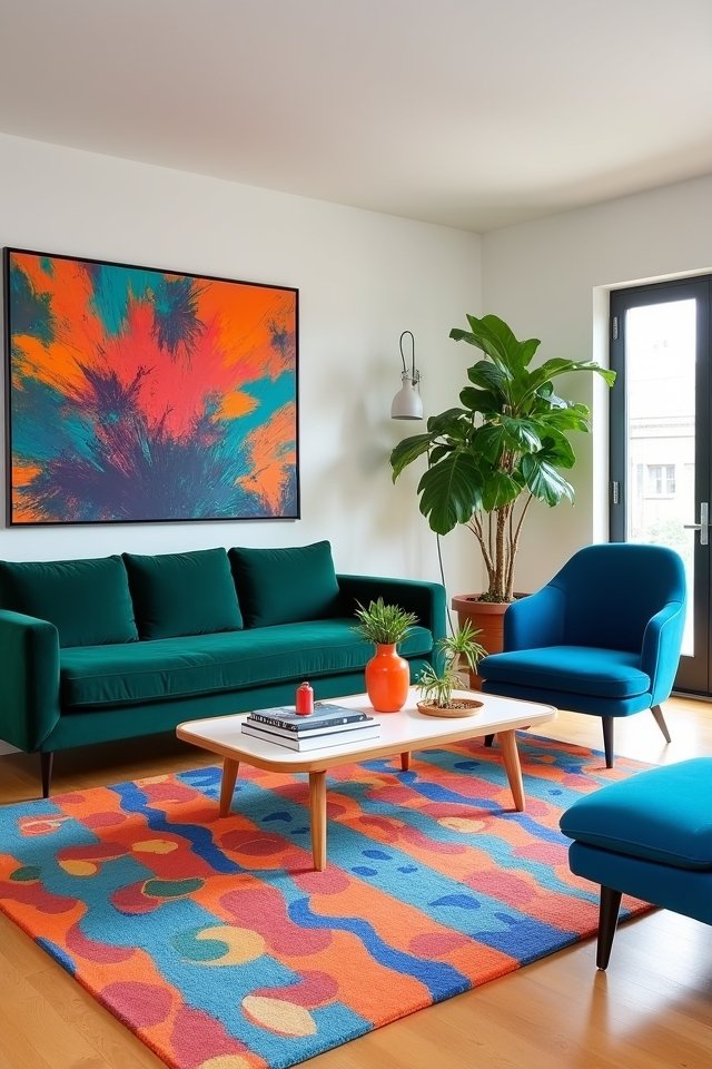 vibrant living room transformation