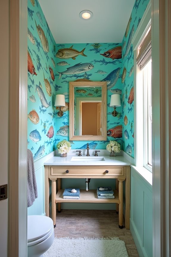 vibrant marine life decor