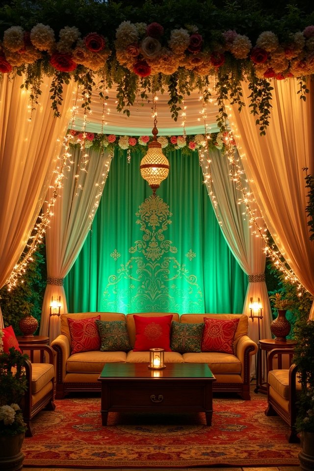 vibrant mehndi celebration backdrops