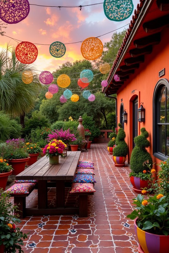 vibrant mexican outdoor oasis