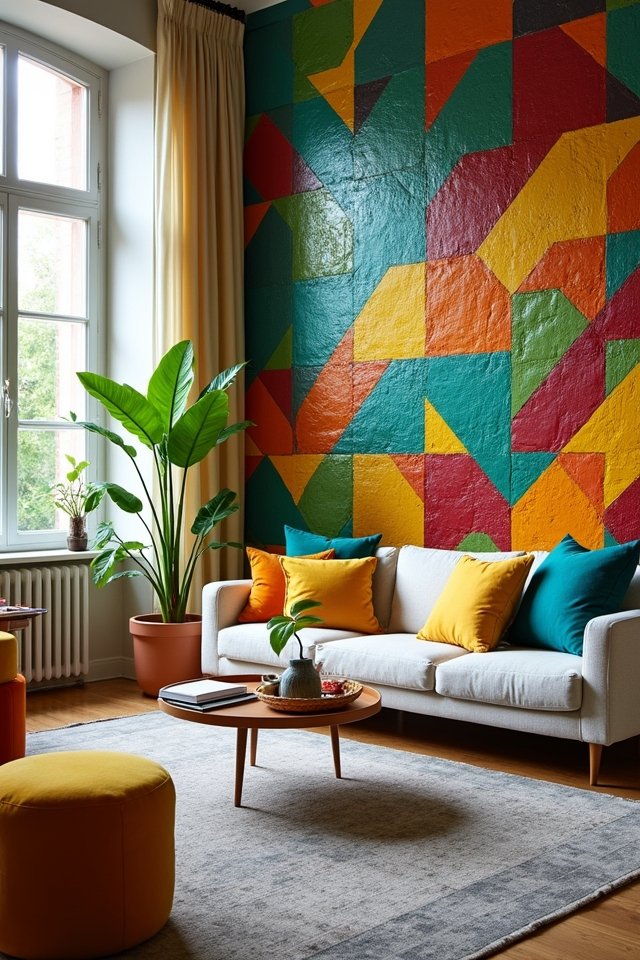 vibrant mosaic wall designs