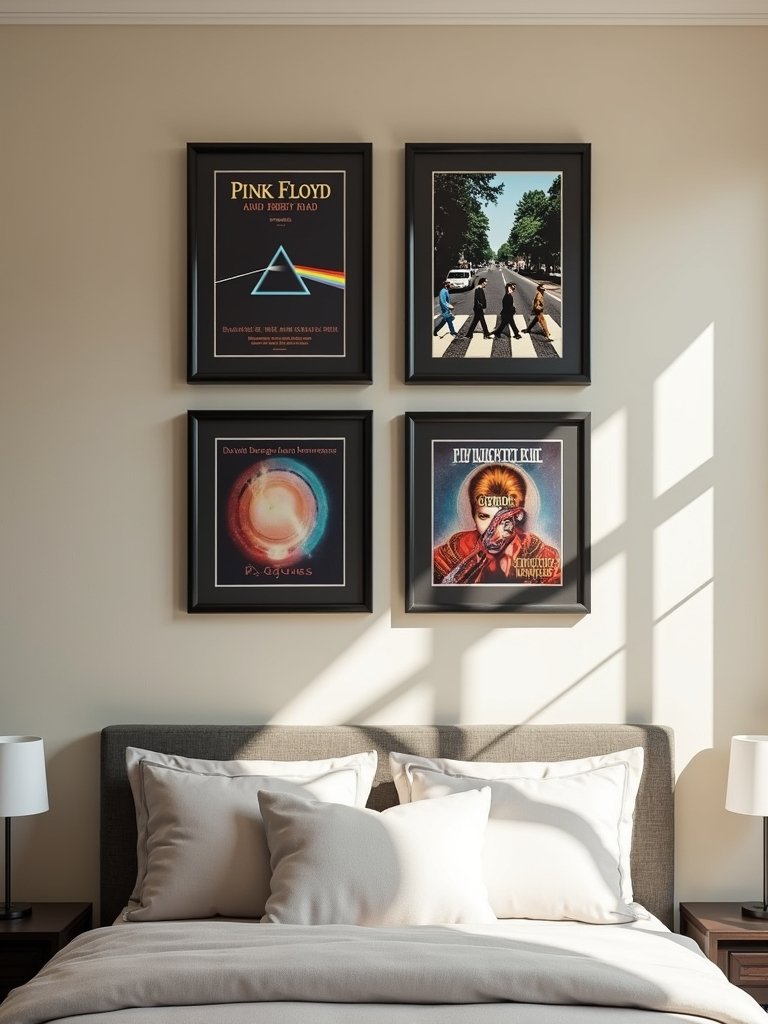 vibrant music inspired wall decor