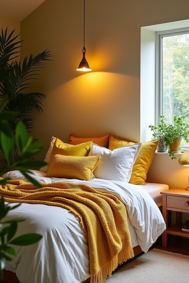 vibrant mustard yellow lighting