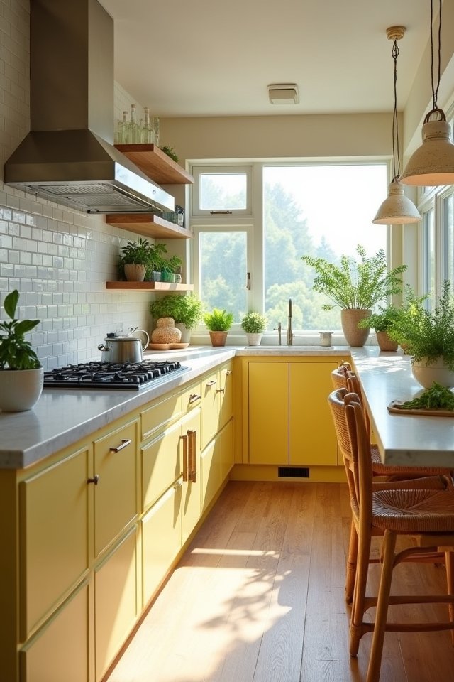 vibrant nature inspired kitchen design