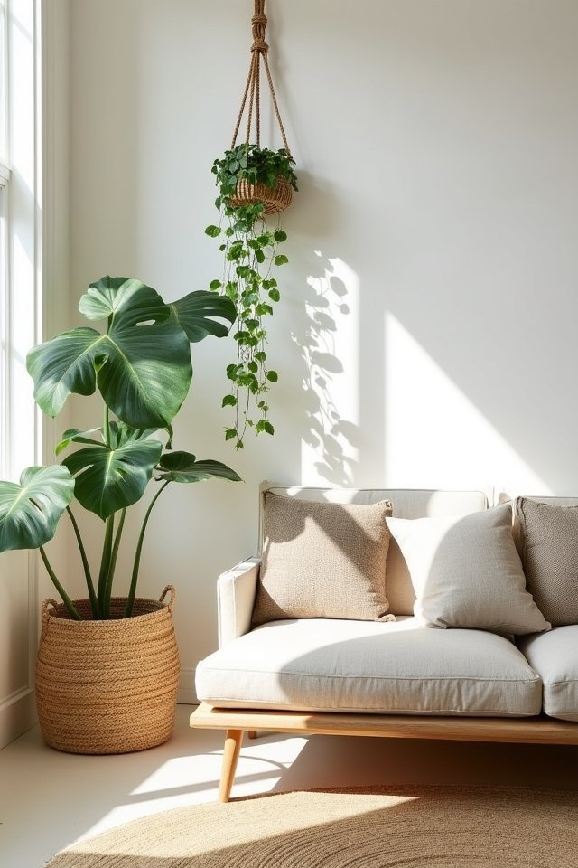 vibrant oasis with statement plants