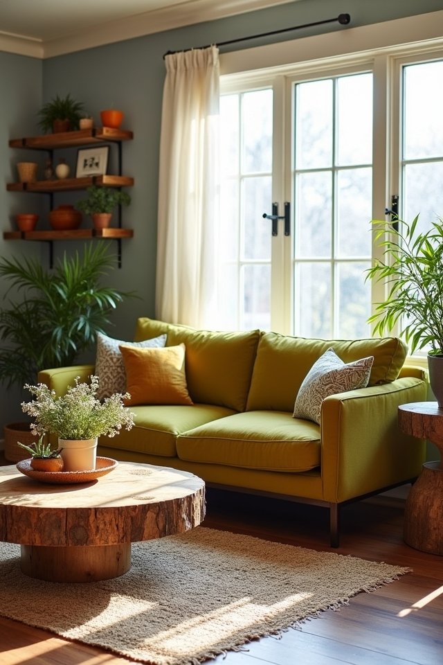 vibrant olive green elegance