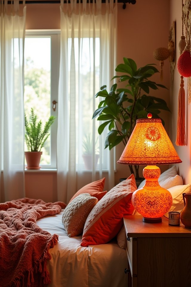 vibrant orange lamps elevate spaces