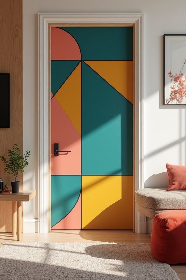 vibrant patterned door designs