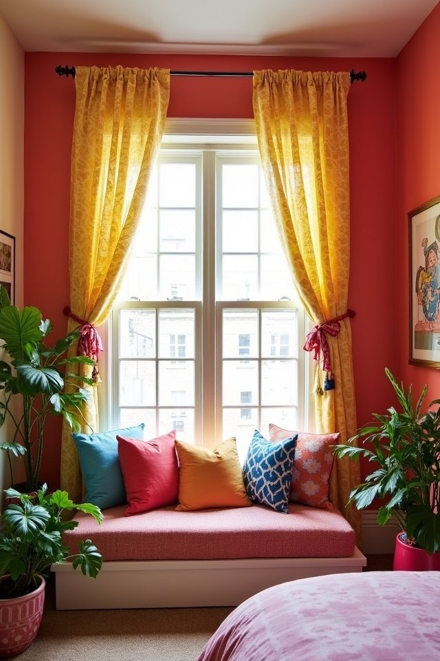 vibrant patterned window treatments