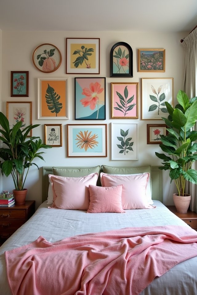 vibrant personalized gallery wall